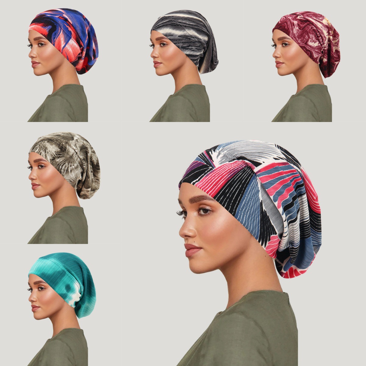Women Fashion Hats - 2026 신상 타이다이 헤어 커버 캡