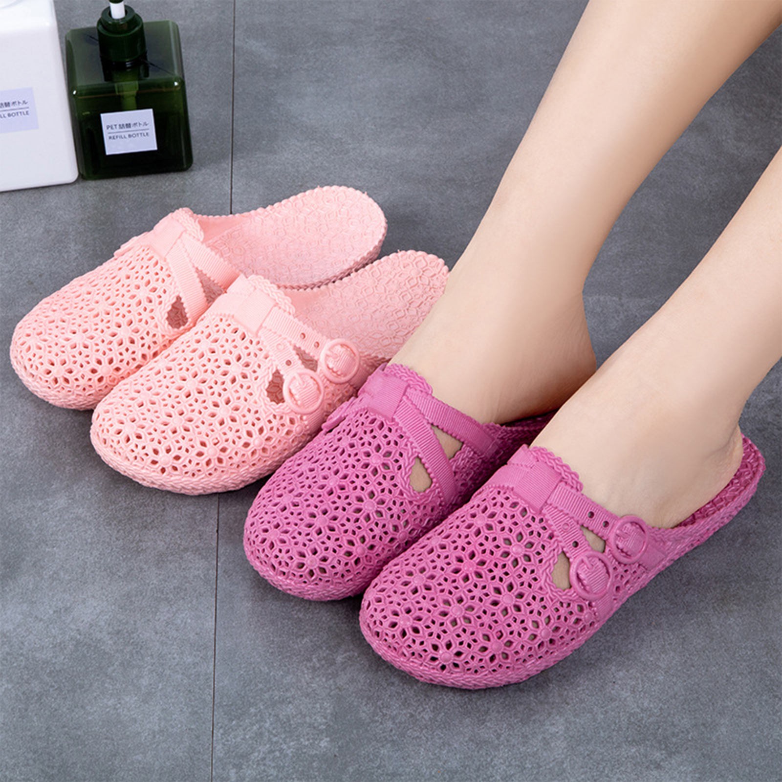 Women Fashion Store - 랩토 통기성 슬리퍼 여름 야외 천공