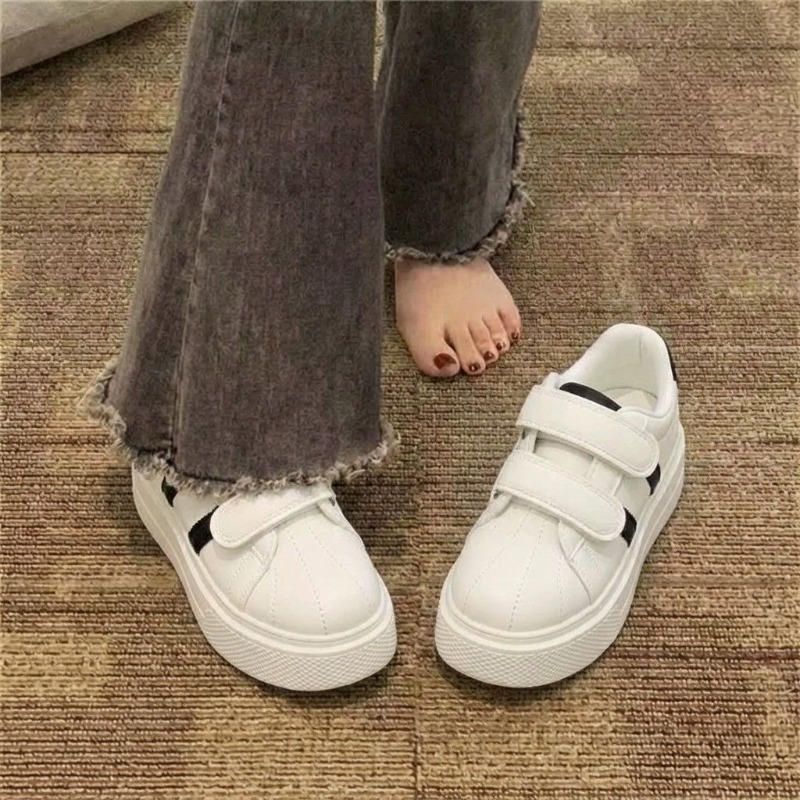 Women'S Fashion Velcro Sneakers - 봄과 가을 여성용 편안한 라운드 토