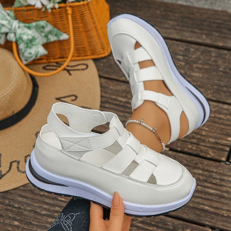 Women'S Fashion Velcro Sneakers - 여성 플랫폼 스니커즈 샌들 속이 빈