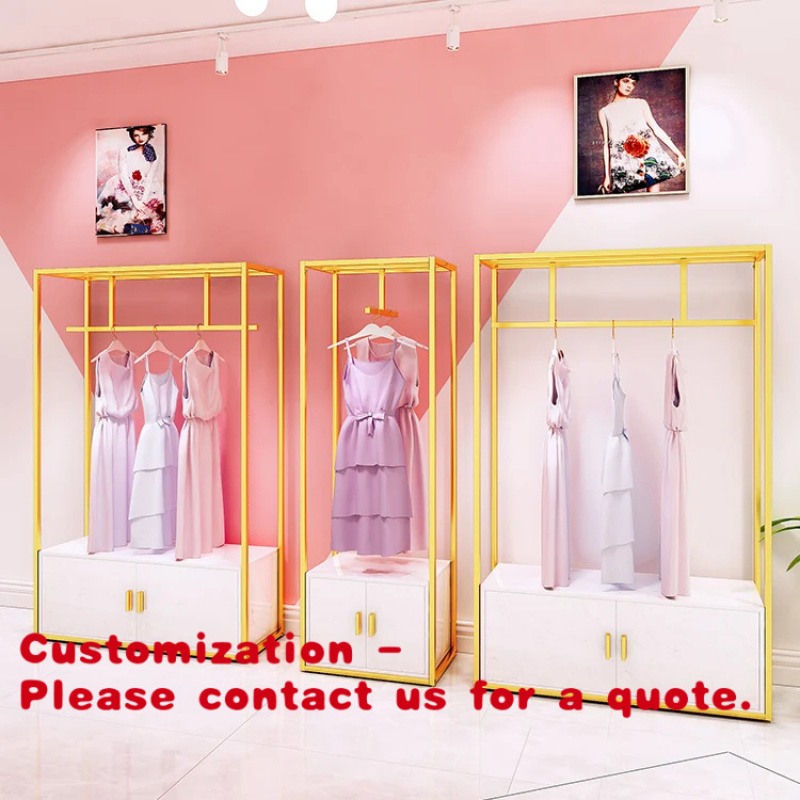 Women'S Fashion Retailers - 맞춤형 여성 의류 매장 진열대 금속