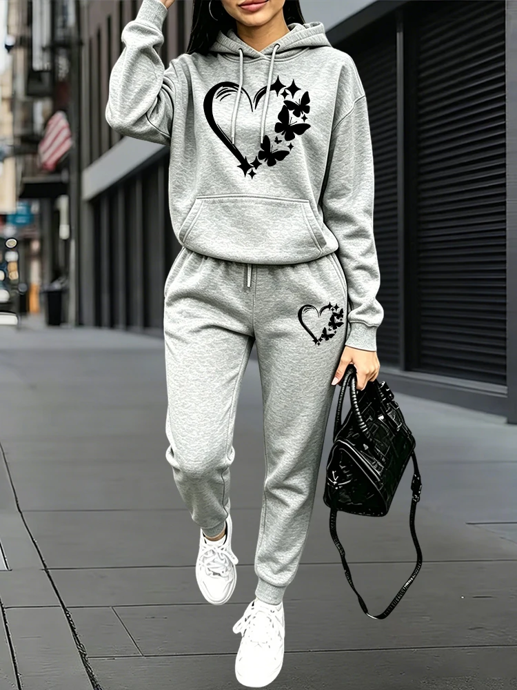 Women'S Fashion For 2026 - 2026 신상 여성 트레이닝복 후드티와 스웨트팬츠