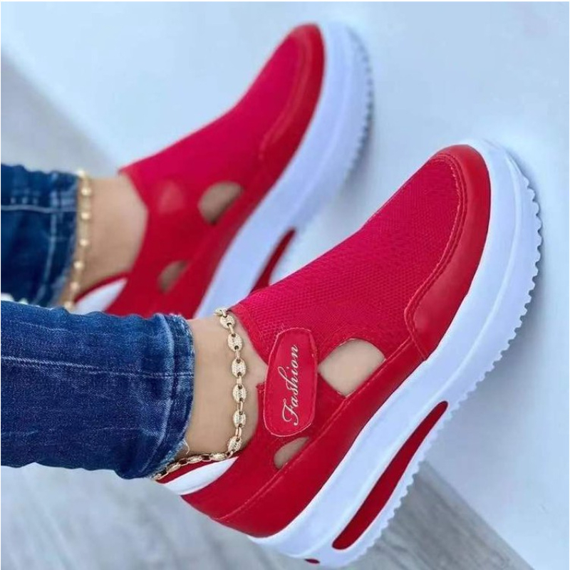 Women'S Fashion Tennis Shoes - 2026 새로운 레드 여성 운동화 캐주얼