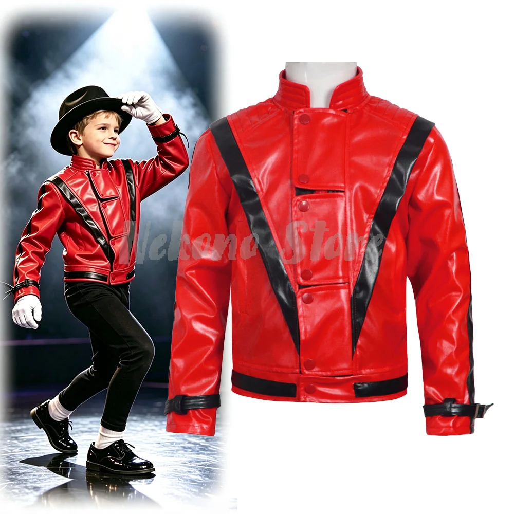 Women Fashion Jackets - 마이클 잭슨 스릴러 무서운 코스튬 레드