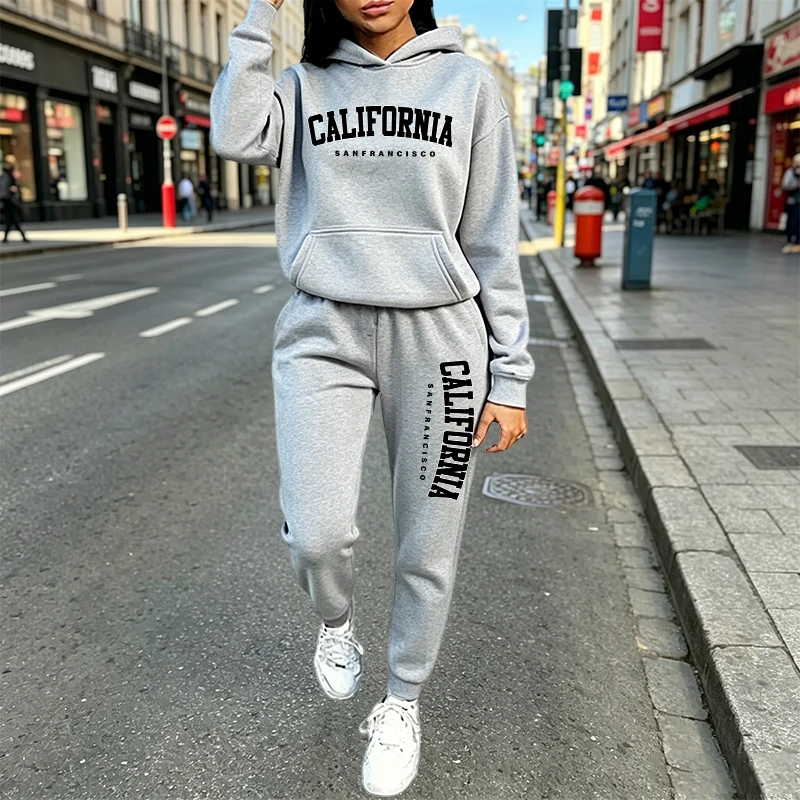 Women'S Fashion For 2026 - 도시 캐주얼 패션 후드 조거 수트