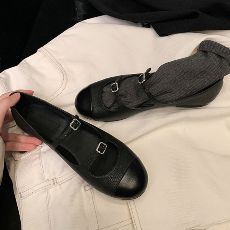 우아한 메리 제인 슈즈 여성 벨트 버클 믹스 컬러 얕은 - Fashion Women Belt 리뷰 및 가격