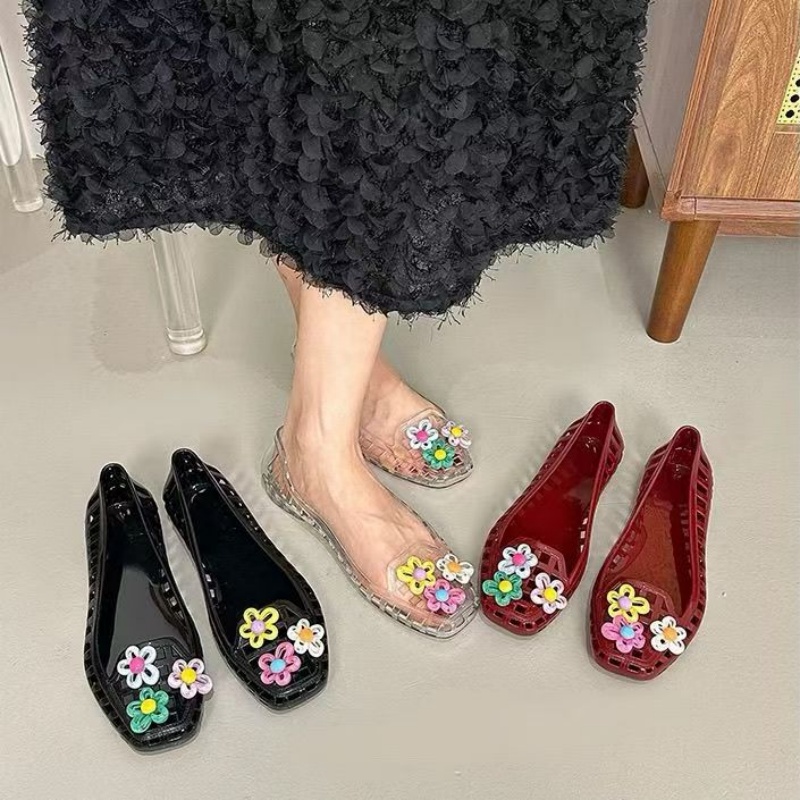 속이 빈 귀여운 도파민 슈즈 시크 핸드메이드 플라워 젤 - Women Fashion Store 리뷰 및 가격