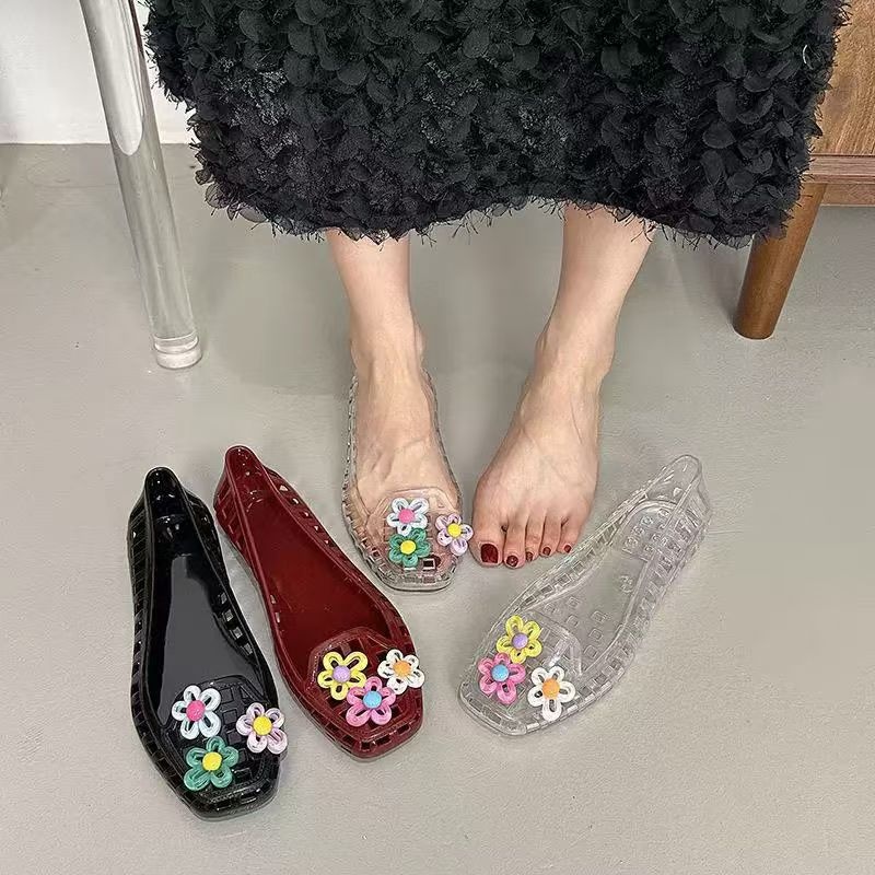 속이 빈 귀여운 도파민 슈즈 시크 핸드메이드 플라워 젤 - Women Fashion Store 리뷰 및 가격