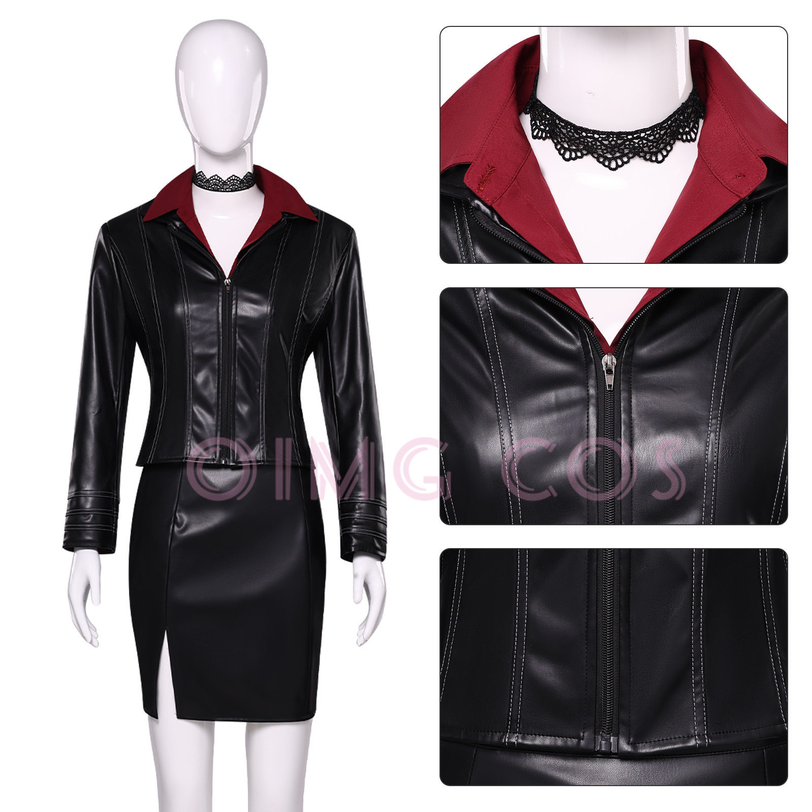 게임 레지던트 이블 에이다 웡 가죽 자켓 코스프레 의상 - Women Fashion Jackets 리뷰 및 가격