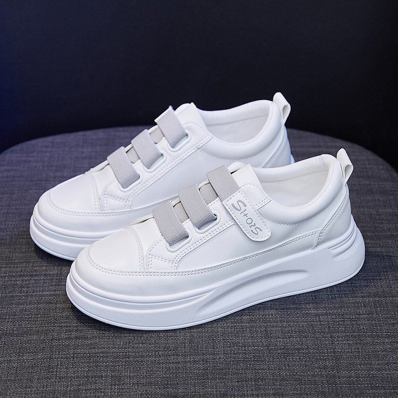 여성을위한 다목적 흰색 하이 탑 스니커즈 가을 매직 벨 - Women'S Fashion Velcro Sneakers 리뷰 및 가격