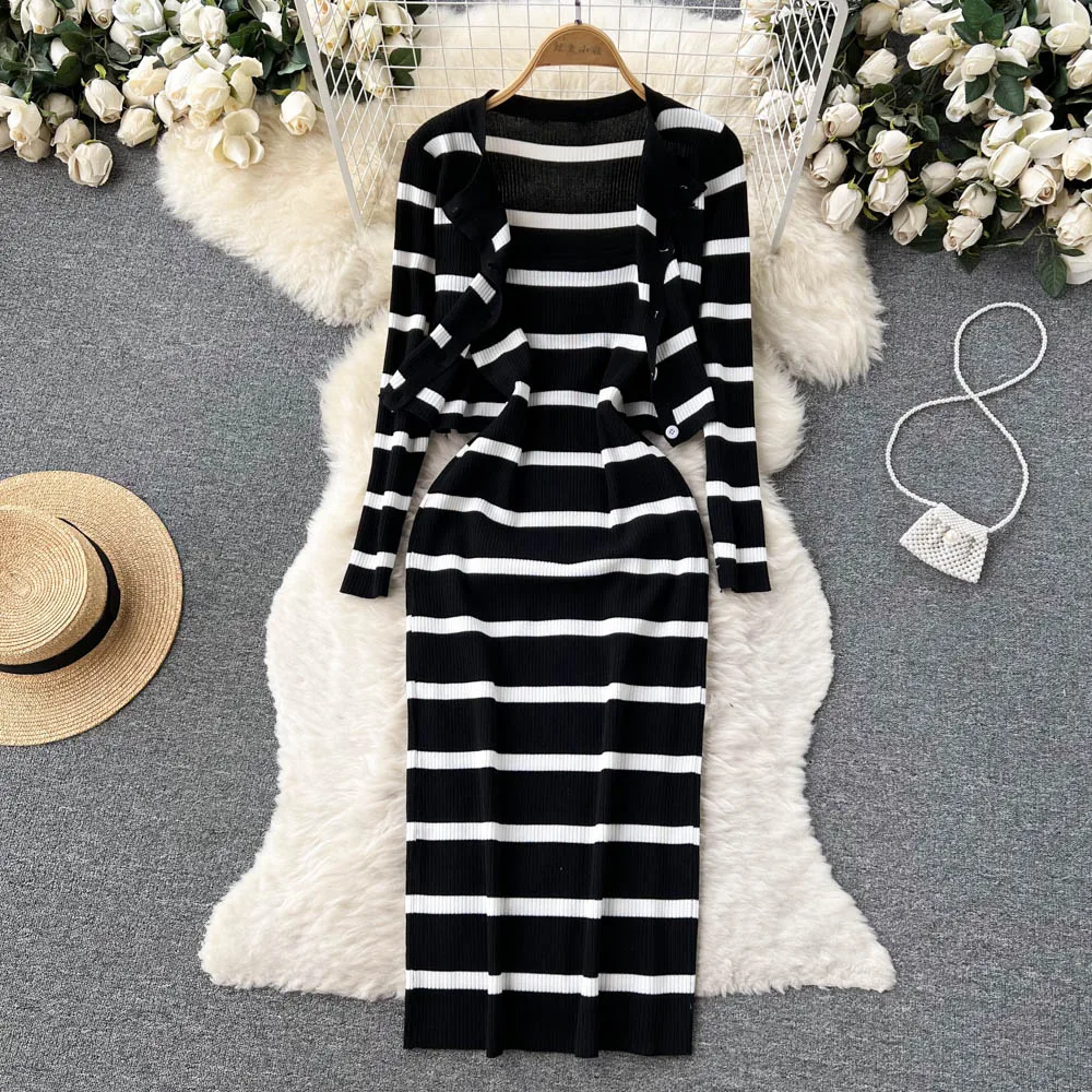 한국어 스위트 히트 컬러 패치워크 스트라이프 스파게티  - Longline Cardigan Knit 리뷰 및 가격