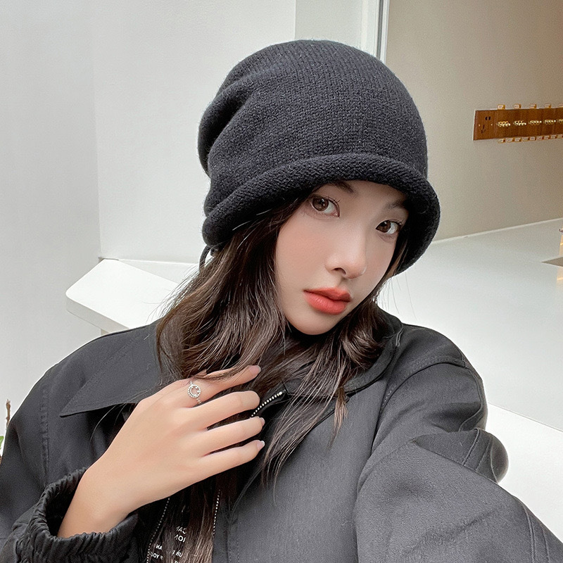 니트 보닛 후드 여성용 겨울 따뜻한 루즈핏 비니 모자  - Women Fashion Hats 리뷰 및 가격