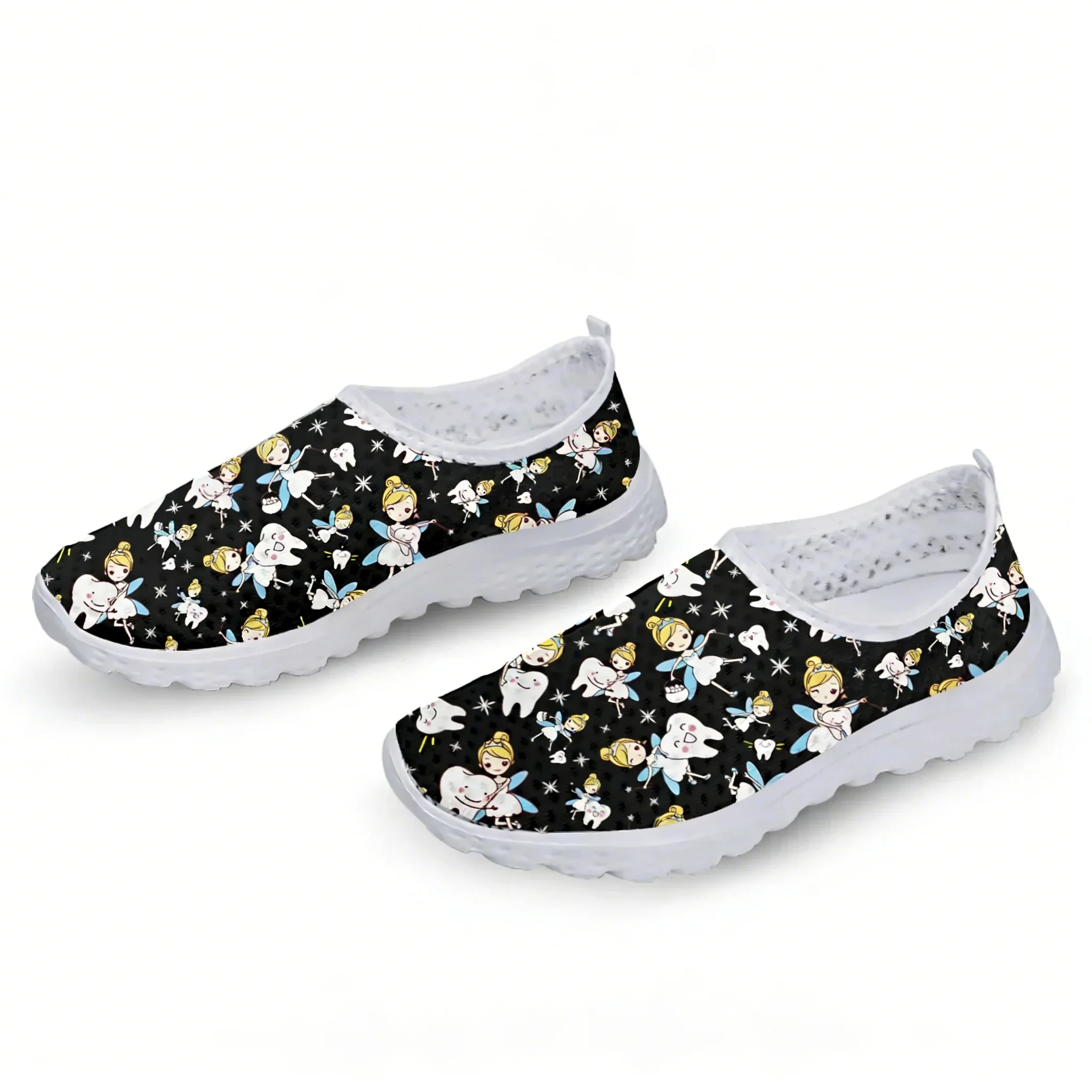 귀여운 만화 간호사 엘프/치아 메쉬 고품질 운동화 여성 - Women'S Fashion Tennis Shoes 리뷰 및 가격
