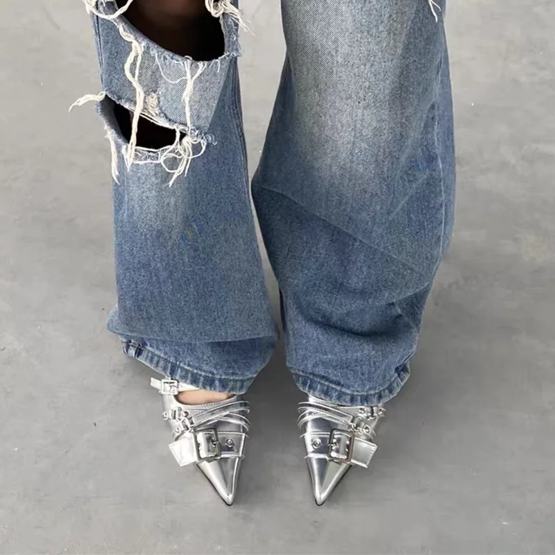 뾰족코 하이힐 여성용 벨트 버클 바오투 콜드 슬리퍼 2 - Fashion Women Belt 리뷰 및 가격