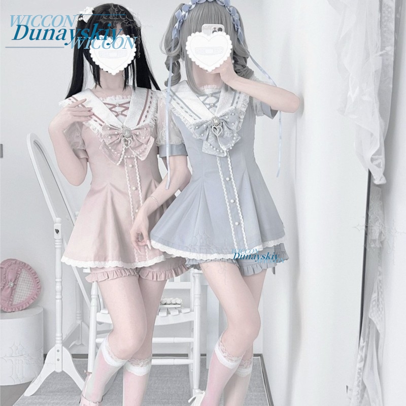 세일러 칼라 드레스 세트 레이스 리본 반팔 지라이 케이 - Women'S Fashion Kilt 리뷰 및 가격