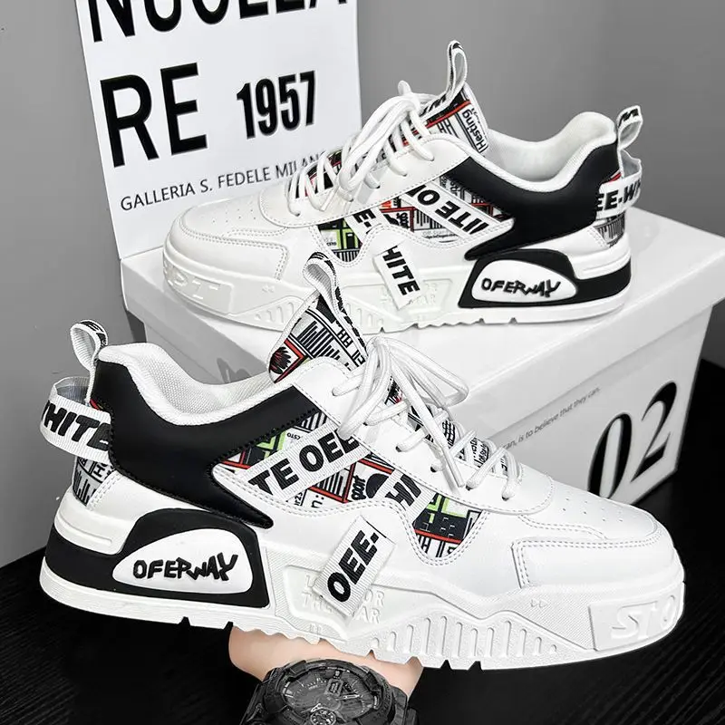 캐주얼 패션 가죽 스니커즈 새로운 스케이트 보드 남성  - Women'S Fashion Tennis Shoes 리뷰 및 가격