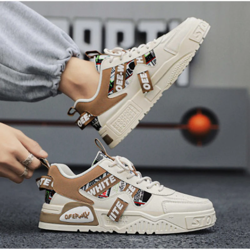 캐주얼 패션 가죽 스니커즈 새로운 스케이트 보드 남성  - Women'S Fashion Tennis Shoes 리뷰 및 가격