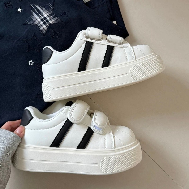봄과 가을 여성용 편안한 라운드 토 두꺼운 밑창 스니커 - Women'S Fashion Velcro Sneakers 리뷰 및 가격