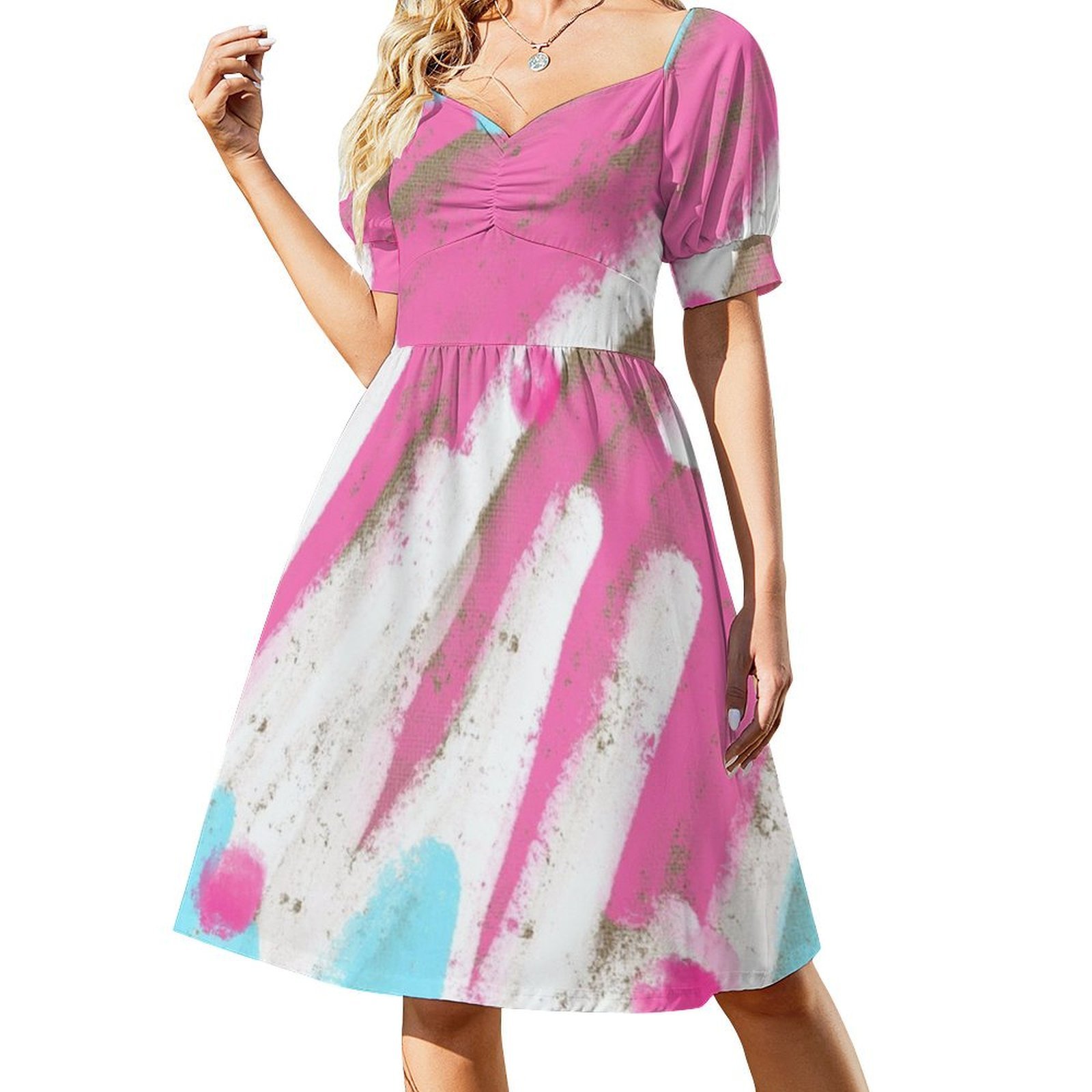 핑크와 블루 보헤미안 시크 드레스 우아한 패션 비치 웨 - Women Fashion Gown 리뷰 및 가격