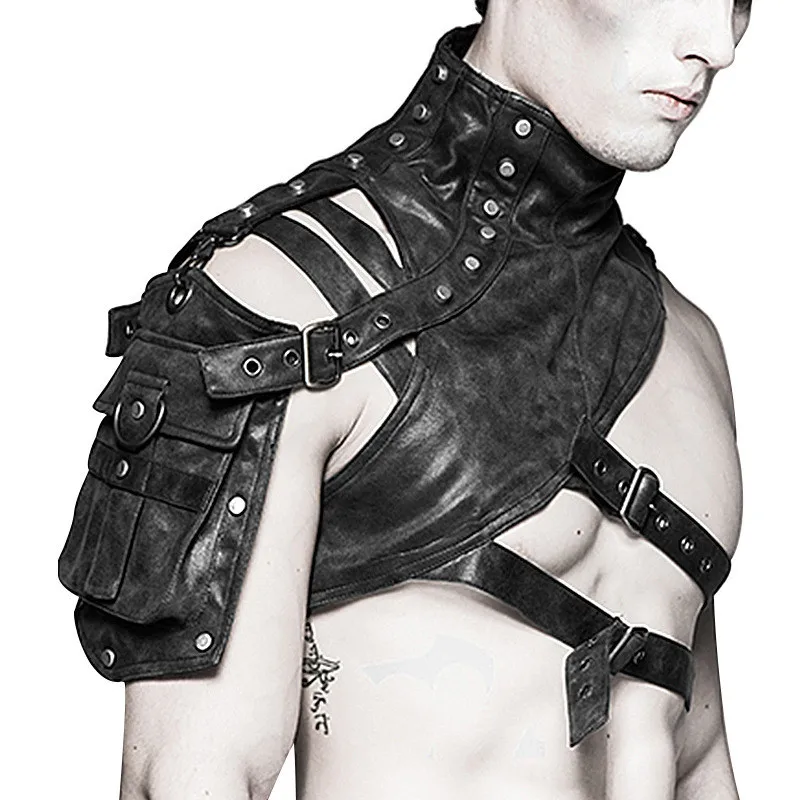 Steampunk 중세 가죽 갑옷 남성 여성을위한 주머 - Women Fashion Jackets 리뷰 및 가격