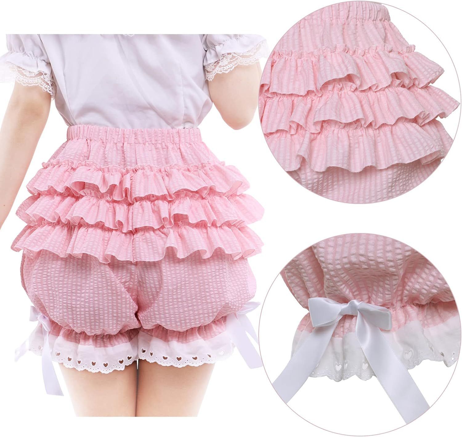 로리타 바지 귀여운 스트랩 리본 레이스 꽃무늬 반바지  - Women'S Fashion Kilt 리뷰 및 가격