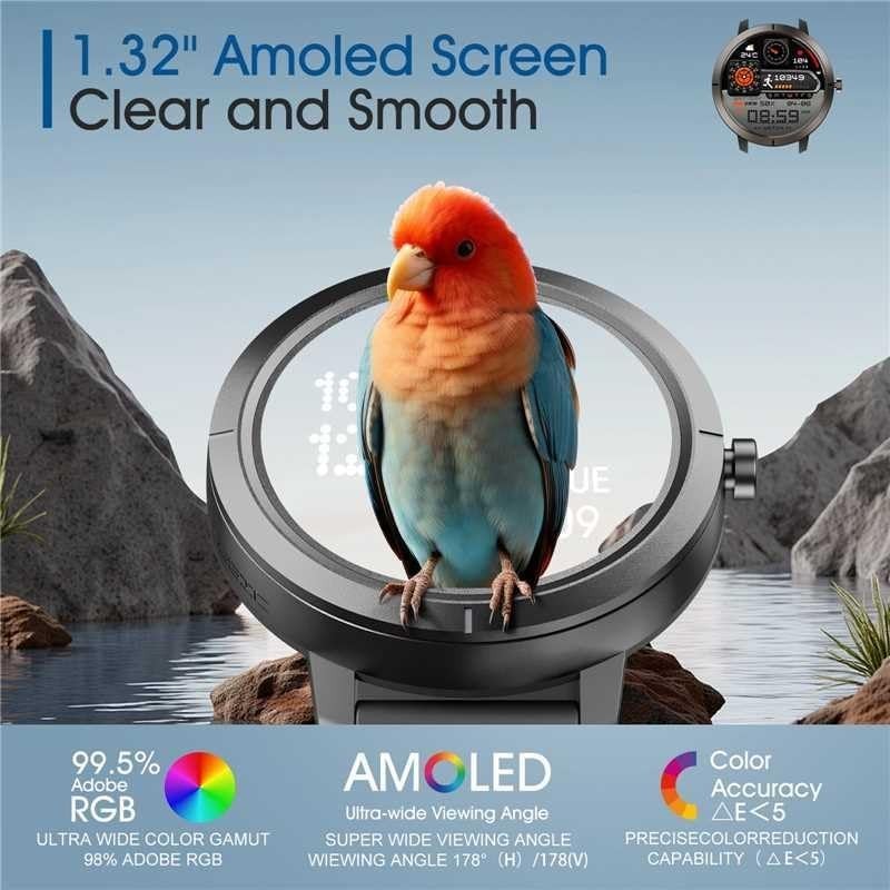 모리테크 GPS 스마트워치 AMOLED 1.32인치 B - Women'S Fashion Retailers 리뷰 및 가격