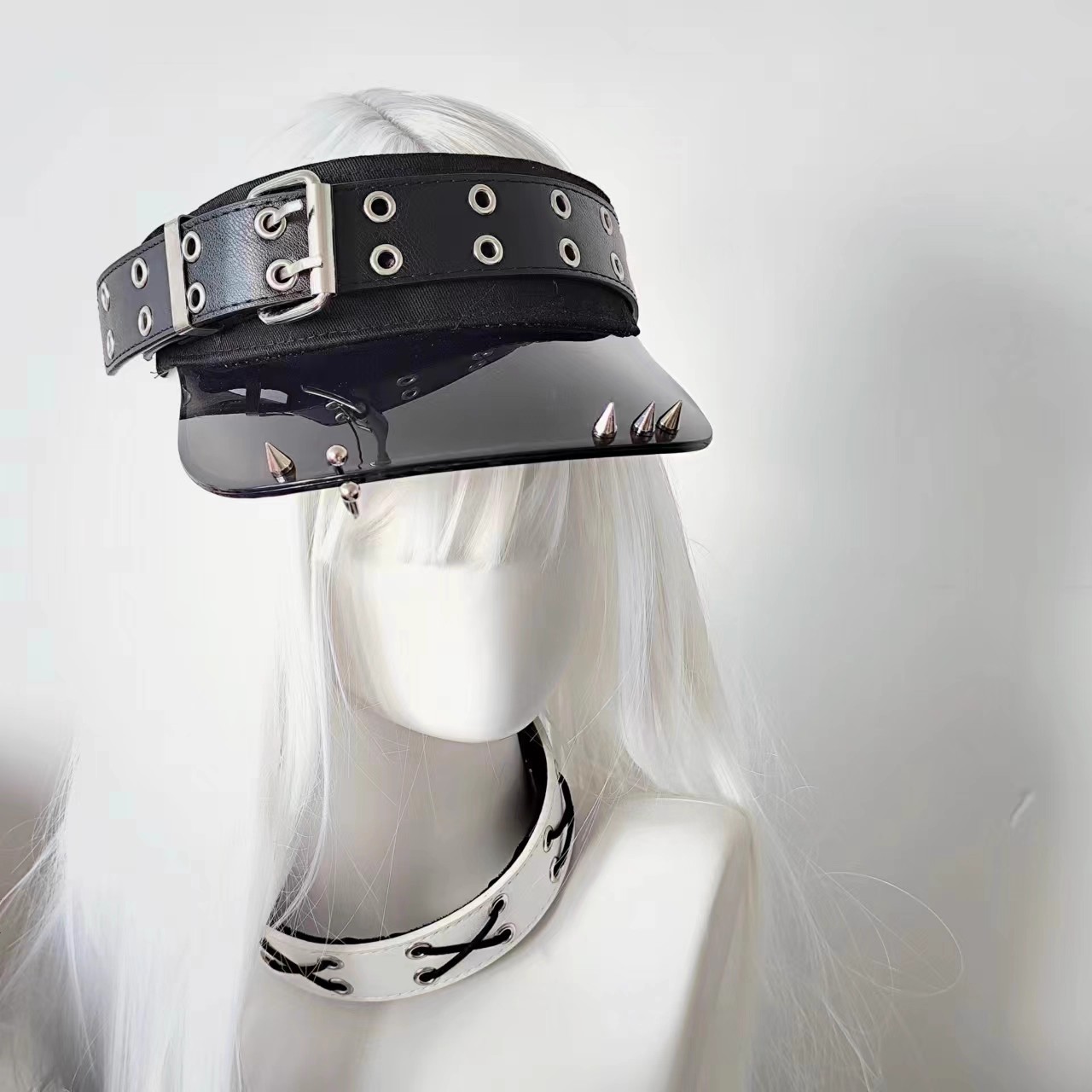 오픈탑과 가죽 버클이 있는 펑크 미래지향적인 야구 모자 - Women Fashion Hats 리뷰 및 가격