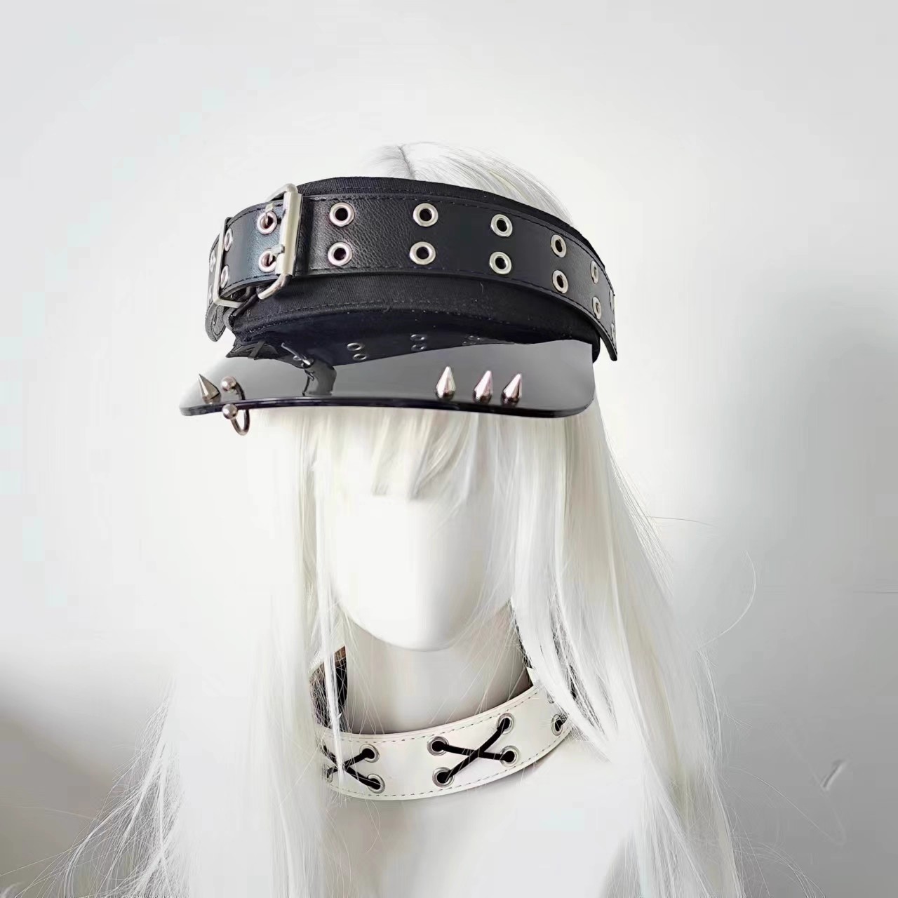 오픈탑과 가죽 버클이 있는 펑크 미래지향적인 야구 모자 - Women Fashion Hats 리뷰 및 가격