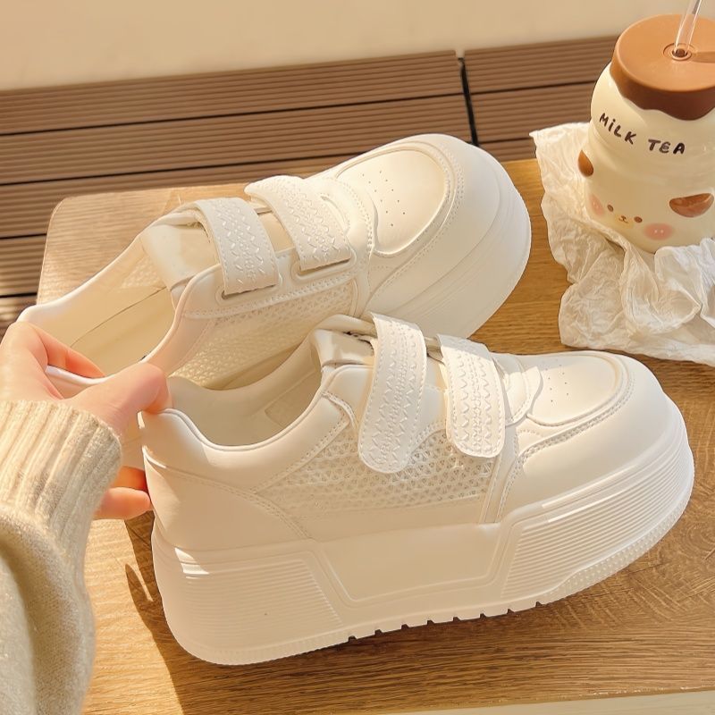 벨크로 플랫폼 스니커즈 여성용 2026 키높이 화이트  - Women'S Fashion Velcro Sneakers 리뷰 및 가격