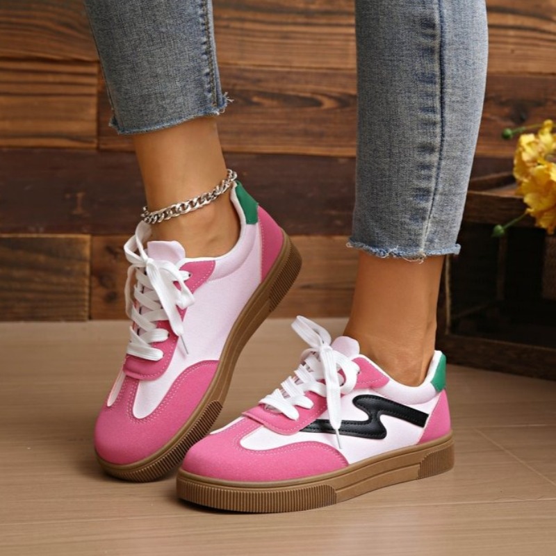 여성 테니스 스니커즈 플랫 여성 패션 혼합 색상 레이스 - Women'S Fashion Tennis Shoes 리뷰 및 가격