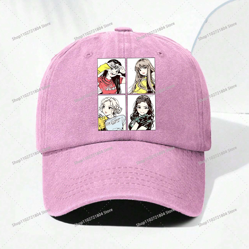블랙핑크 힙합 야구 모자 남녀공용 K팝 BP 만화 프린 - Women Fashion Hats 리뷰 및 가격