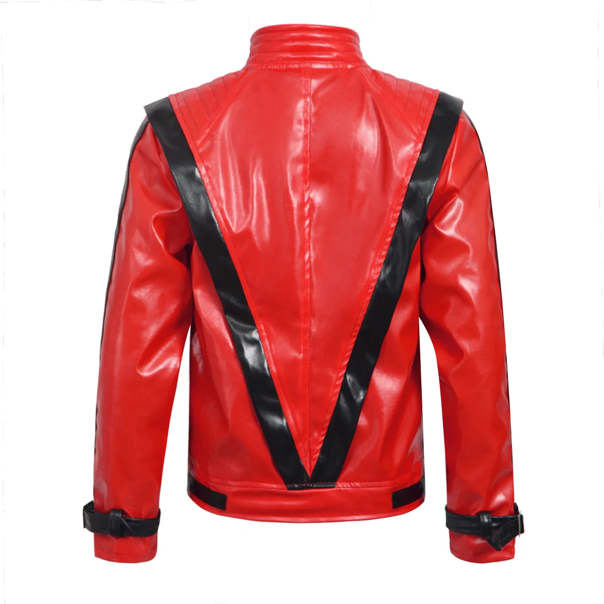 마이클 잭슨 스릴러 무서운 코스튬 레드 가죽 재킷 여성 - Women Fashion Jackets 리뷰 및 가격