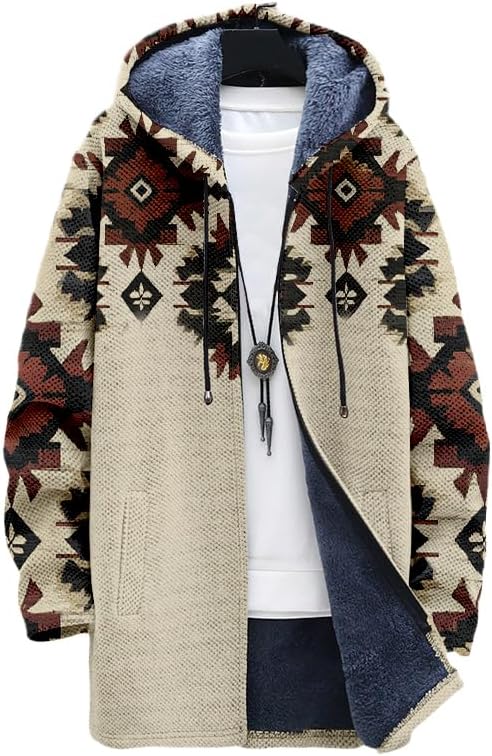 남성용 아즈텍 재킷 가디건 웨스턴 카우보이 후드 플리스 - Longline Cardigan Knit 리뷰 및 가격