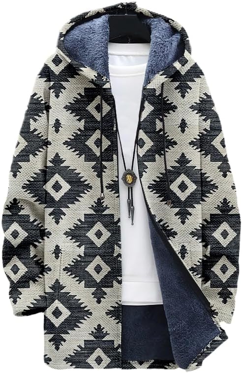 남성용 아즈텍 재킷 가디건 웨스턴 카우보이 후드 플리스 - Longline Cardigan Knit 리뷰 및 가격
