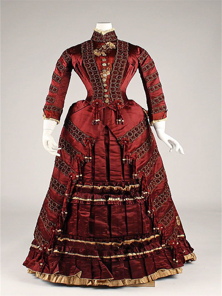 1890년대 빅토리아 시대 레드 에드워디안 데이 버슬  - Women'S Fashion Victorian Era 리뷰 및 가격