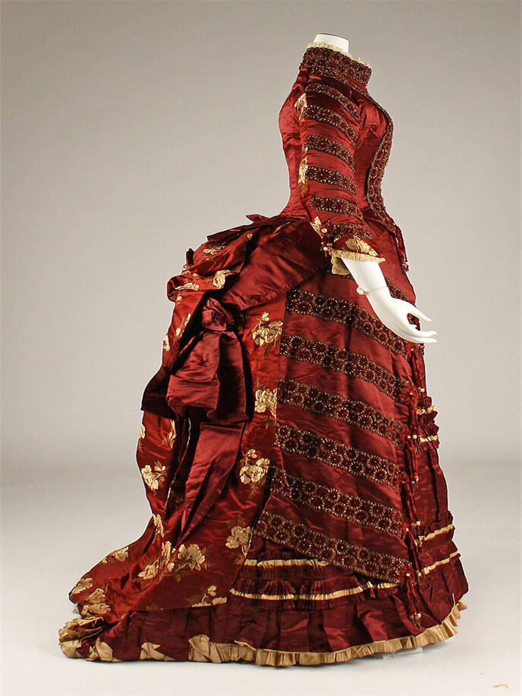 1890년대 빅토리아 시대 레드 에드워디안 데이 버슬  - Women'S Fashion Victorian Era 리뷰 및 가격