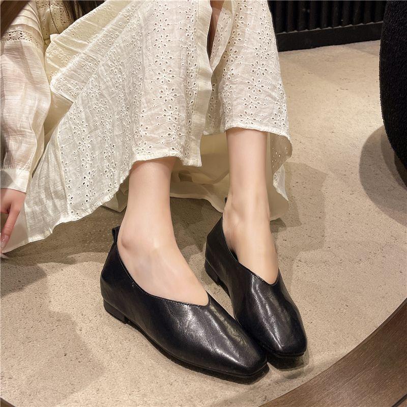 패션 신발 여성용 로퍼 정품 가죽 고급 실버 힐 스퀘어 - Women Fashion Store 리뷰 및 가격