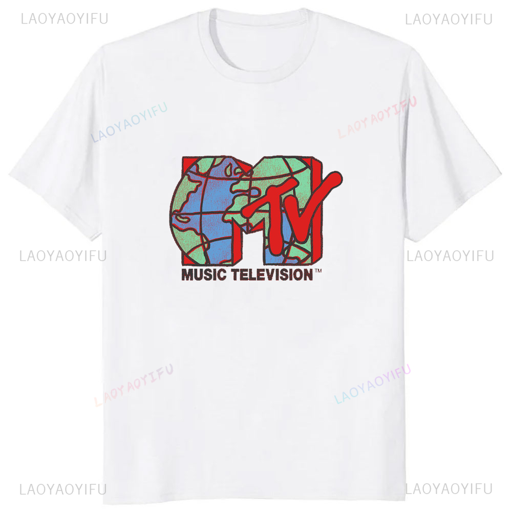 클래식 MTV 레트로 디자인 로고 프린트 그래픽 남성  - Women Fashion Logo Design 리뷰 및 가격