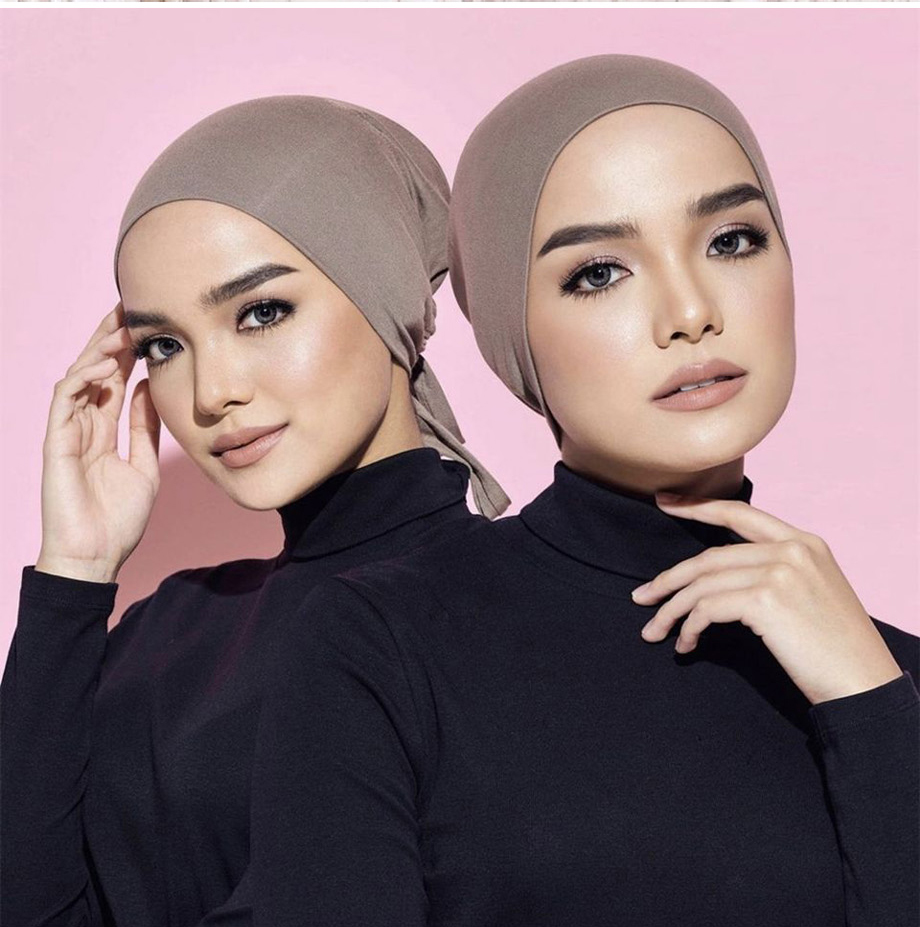 새로운 소프트 모달 무슬림 터번 모자 이너 히잡 캡 이 - Women Fashion Hats 리뷰 및 가격
